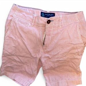 American Eagle Men’s Striped Dress Shorts – Pink/White